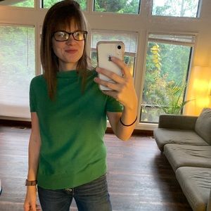 Ann Taylor Cowl Neck Short Sleeve Sweater